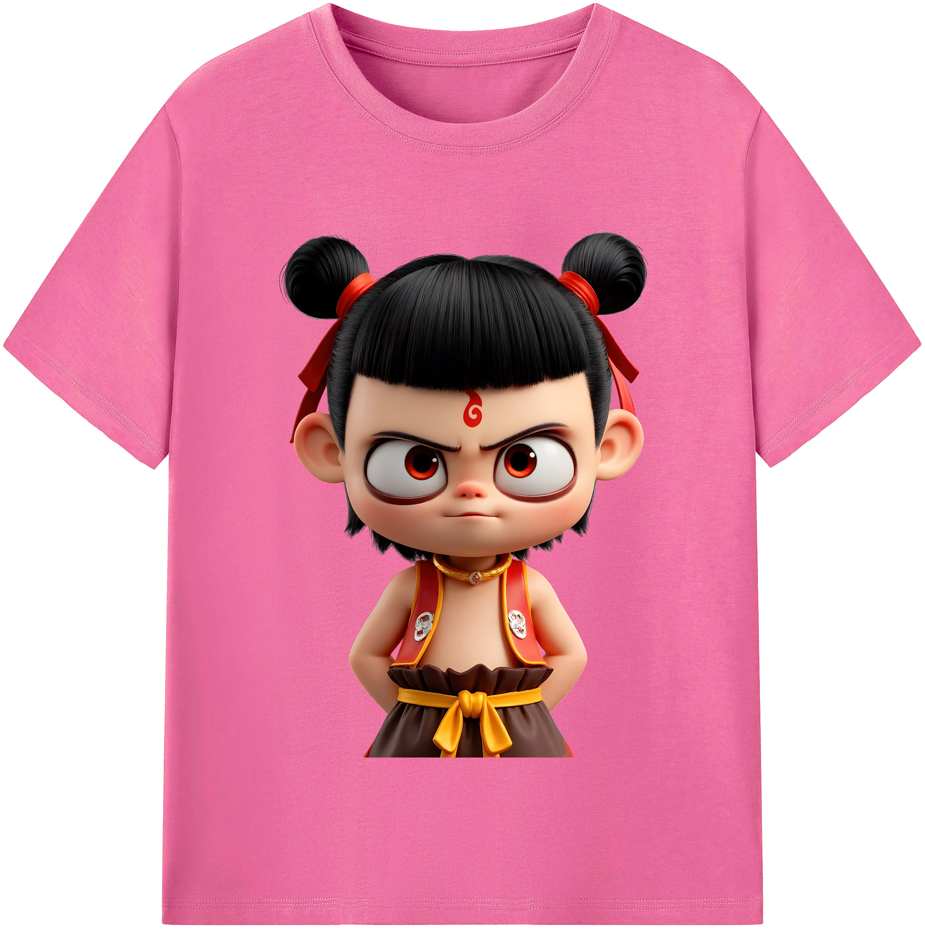 （画像用） Ne Zha 2 ナタ 魔童の大暴れ レディースカジュアルプリントTシャツ（綿100％）